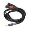 3.5mm Stereo Male to Dual 2 XLR Male Plug Connector Audio Converter Adapter Cable Cord