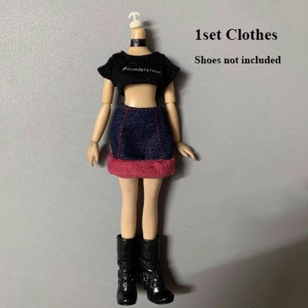 Kids Toys Doll Outfit Skirt Fashion T-shirt Pants Doll Dresses Clothes for 1/6 BJD 27~28cm Doll