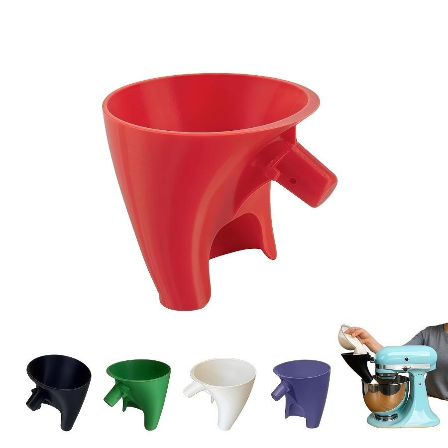 Flour Funnel Compatible with KitchenAid Mixers, Flour Funnel Accessory Suitable for Quart-sized Stand Mixers, Kitchen Baking Tool