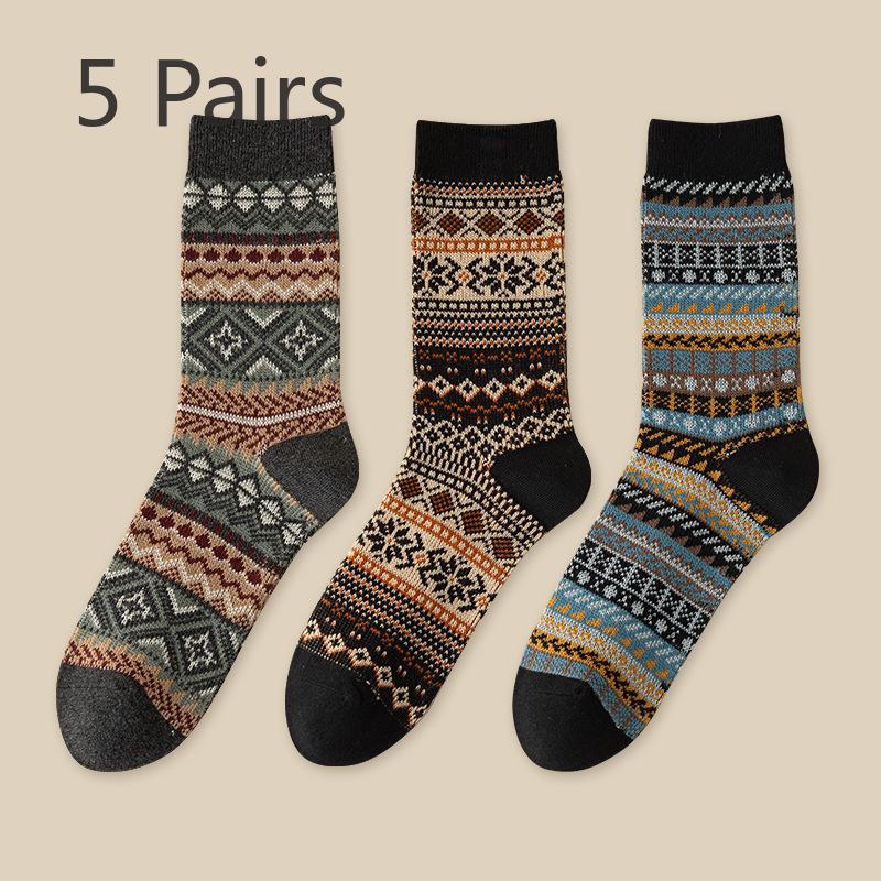 

3 пары мужских осенне-зимних ретро-чулок National Wind без косточек с защитой от просачивания 3 Pairs