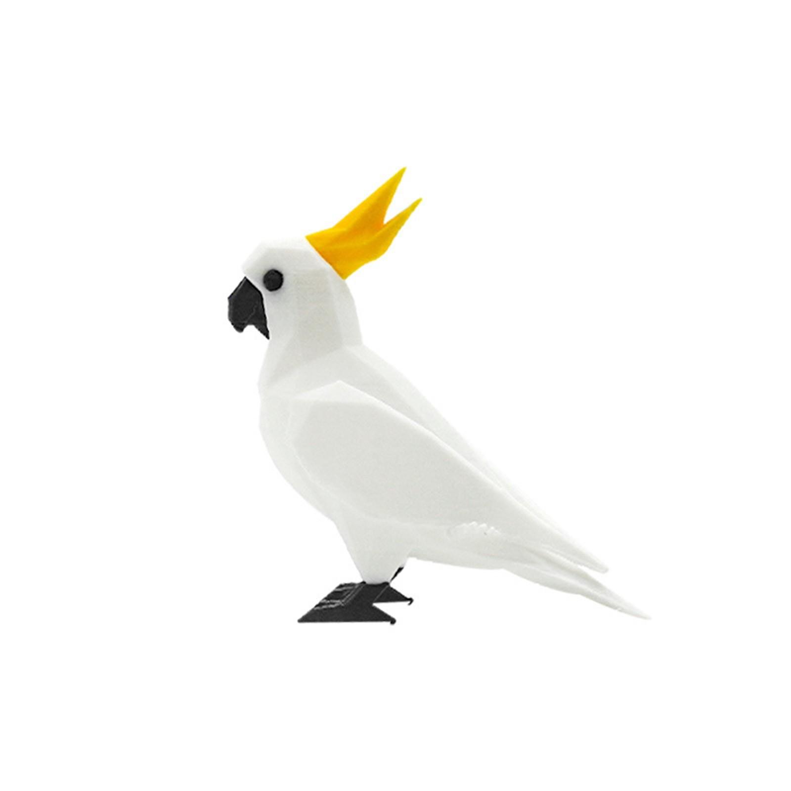 

Cute Polygonal Parrot Toy Gift Simulation Ornaments Decorative Doll Toy Model One Size