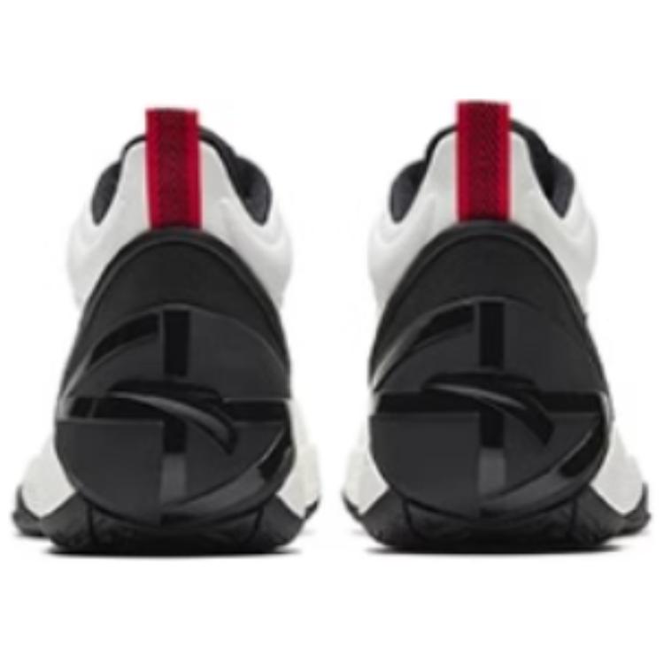 New Anta Cushioned Slip Resistant Coverage High Top Basketball Shoes Men's White Black Red 912511604Q-2