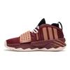 adidas Dame 8 EXTPLY Legends Unleased - Foo Lion Hombre Zapatillas Rojo Borgoña Dusty-Rosa ID8422