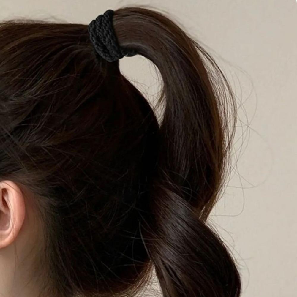 12pcs/set Colorful Ponytail Holders Nylon Elastic Rubber Band Simple Hair Rope Set  Gifts