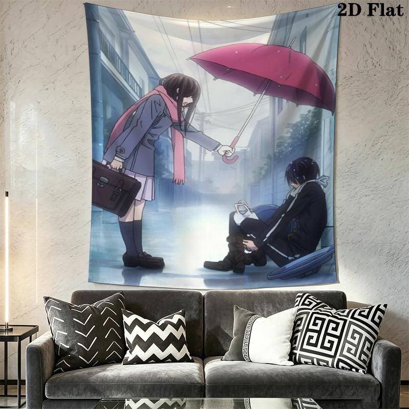 Noragami Stray God Wall Tapestry Aesthetic Wall Hanging Printed Fabric Blanket Decorative Tapestries for Bedroom Living Room Home Decor