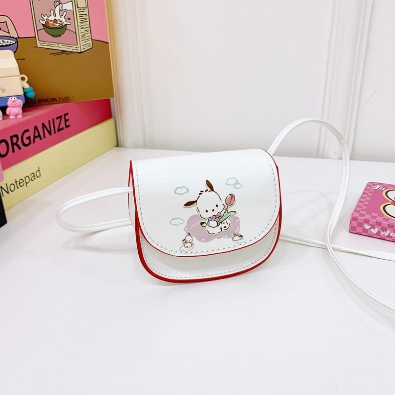 My Melody Pompompurin Cinnamoroll Kids Cartoon Animal Mini Purse With Pu Material For Daily Use