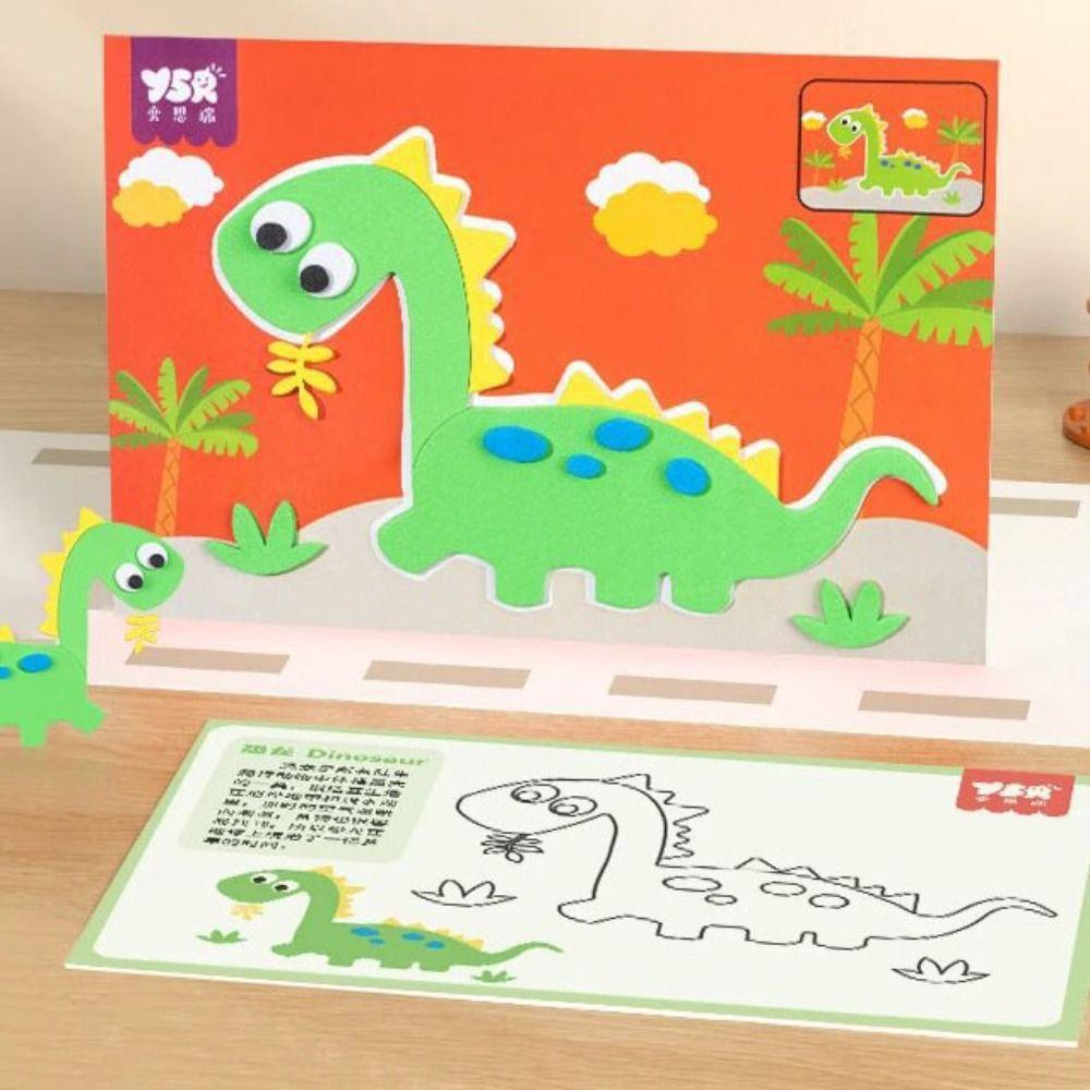 

Handmade DIY Paste Material Kit Educational Toys Animals Sticker Book Birthday Gift Style 2