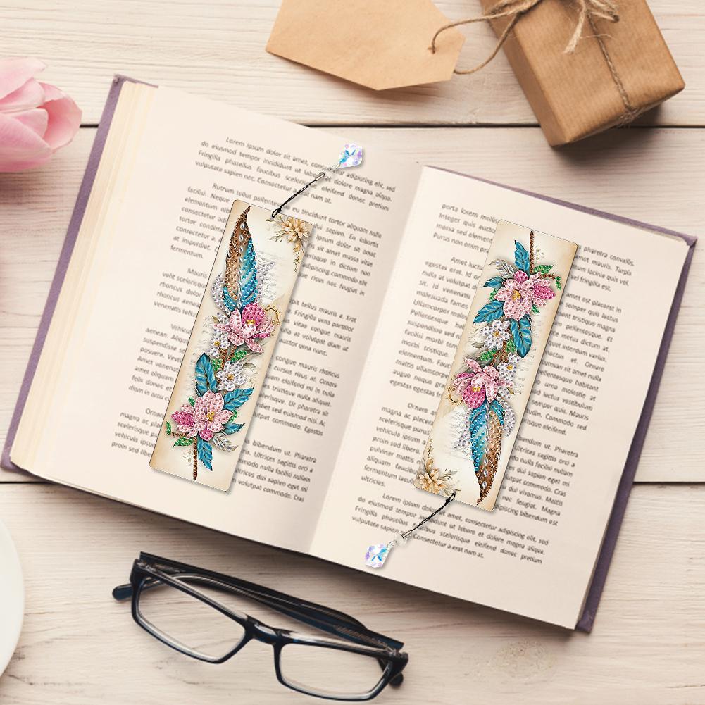 4Pcs DIY Diamond Painting Bookmark Diamond Bookmark Art Projects Diamond Art Bookmark Gift for Book Lovers Mosaic Art Supplies