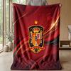 Spain Football Printed Flannel Blanket Skin Friendly Warm Decorative Throw for Indoor Couch Bed Daily Use