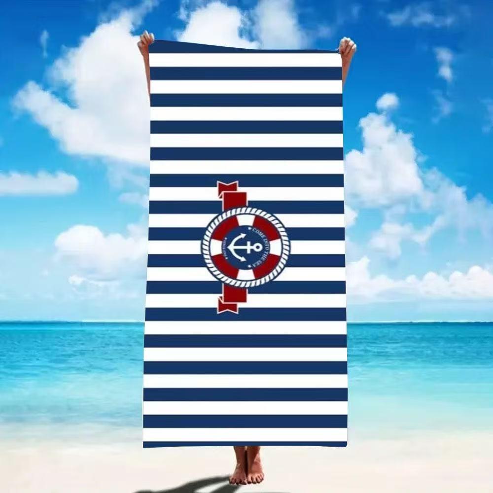 Ultra-Fine Quick-Drying Seaside Print Beach Towel