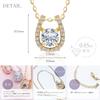 [La Pomme] Women's Necklace [Featured In Bijin Hyakka Women's Magazine / Highest Quality Shine] Horseshoe Design, Hypoallergenic, Cubic Zirconia, Ster