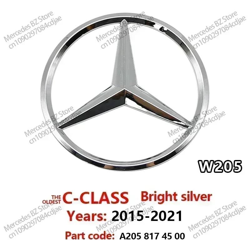 CRU1 81mm ABS Car Rear Badge Sticker 3pins Snap Trunk Emblem Decal For Mercedes Benz C-class C450 C43 AMG W205 2016-2021 A2058174500
