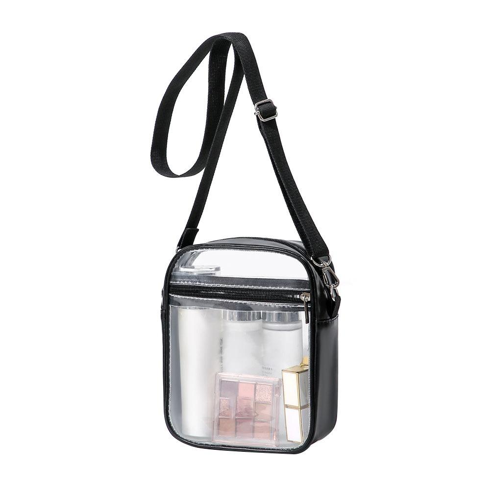 Storage Bag PVC Transparent Bag Square Waterproof Crossbody Bag Portable Women Handbag  Women