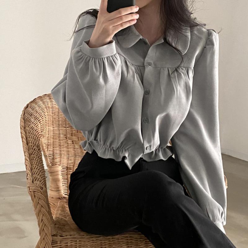 

2025 Весна Корейский Шик Короткий Рукав-Буф для Миниатюрных Женщин Medium