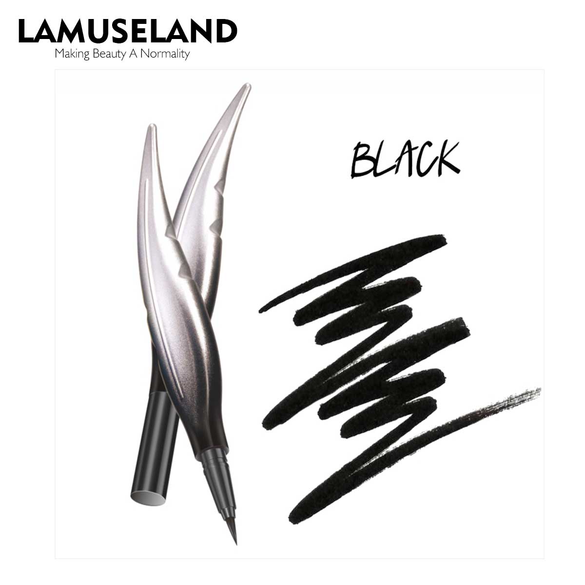 

Жидкая подводка для глаз в форме пера, водостойкая подводка для глаз, черная, 1 г