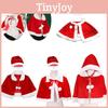 Weihnachtsroter Samt Weihnachtsmann Kapuzenumhang mit Hut für Kinder Erwachsene