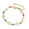 7 Chakra Colorful Zircon Anklet Women Stainless Steel Gold Leg Ankle Bracelet Amulet Meditation Yoga Jewelry Gift
