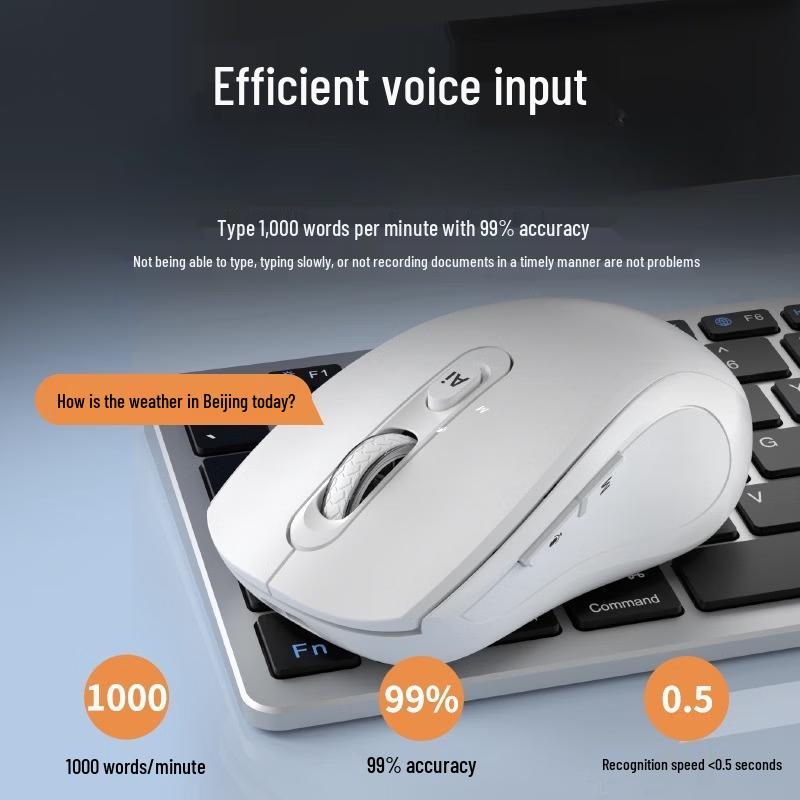 OLOEY Smart Voice Wireless Bluetooth Tri-Mode Rechargeable AI Mouse