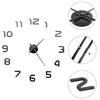 VidaXL 3D Wall Clock Modern Design XXL Black Home Wall Decor Living Room 50639