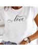 Tee Clothing Wounisex Fashion Lady Casual Clothes T Female Love Style  Cute 90s Style Graphic Short Sleeve Print T-Shirts