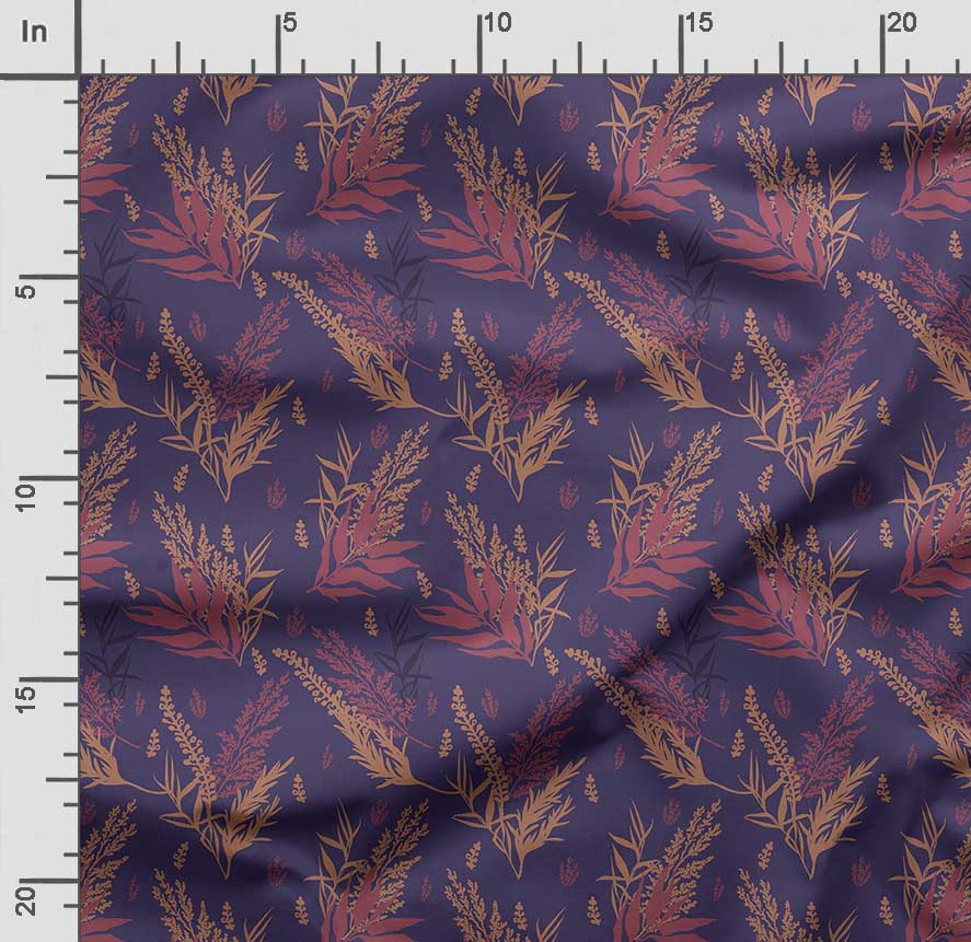 Soimoi Leaves Print,  Cotton Cambric, Quilting Fabric Sold by The Yard 42 Inch Wide, Medium Weight Cotton Fabric,