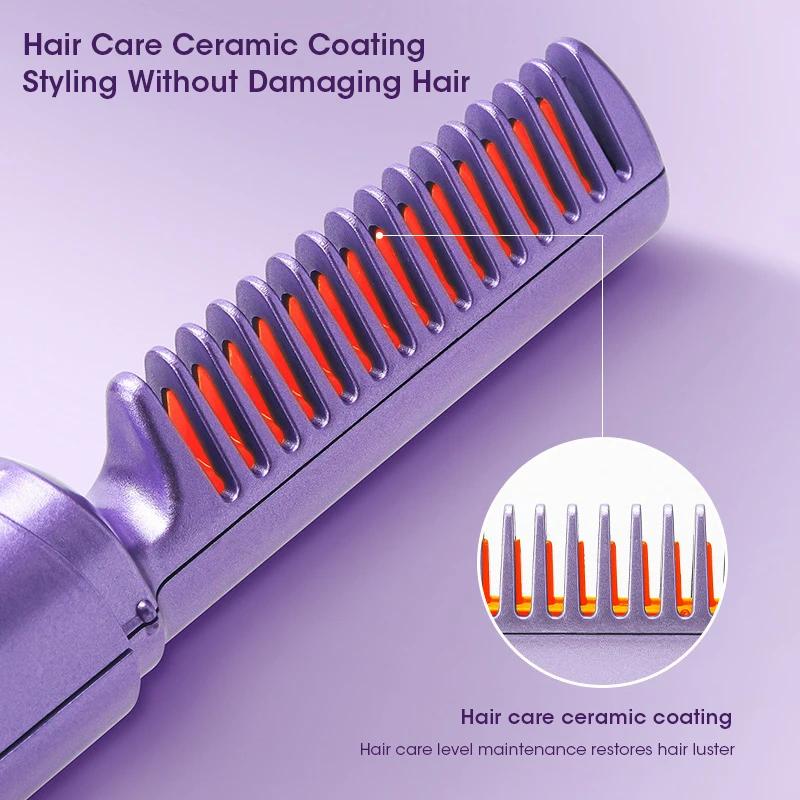 Hair Straightening Comb Curling Long-lasting Styling Charging Portable Student Dormitory  New Curly Hair Straightening Comb
