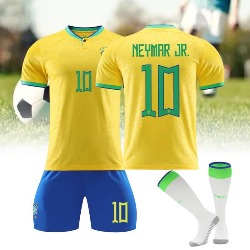 High-quality 2223 Brazil Football Uniform Set For Adults And Kids Outdoor Fitness And Sports