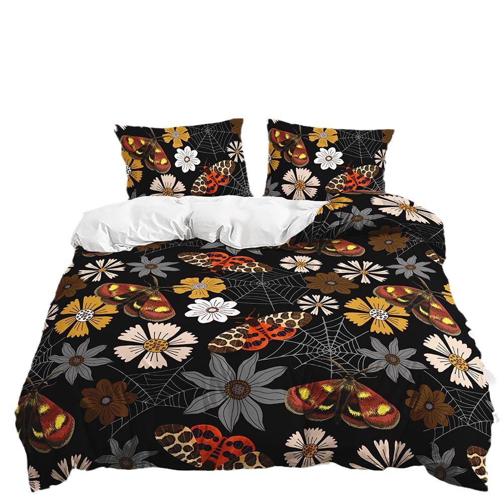 Three-Piece Butterfly Quilt Cover Two-Piece Bedding Kit Digital Printing Pillowcase