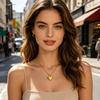 Liebesherz Halskette, Elegante Herz Anhänger Halskette, Einfache Zarte Herz Halskette, Valentinstag Jubiläum Schmuck Geschenk für Frauen