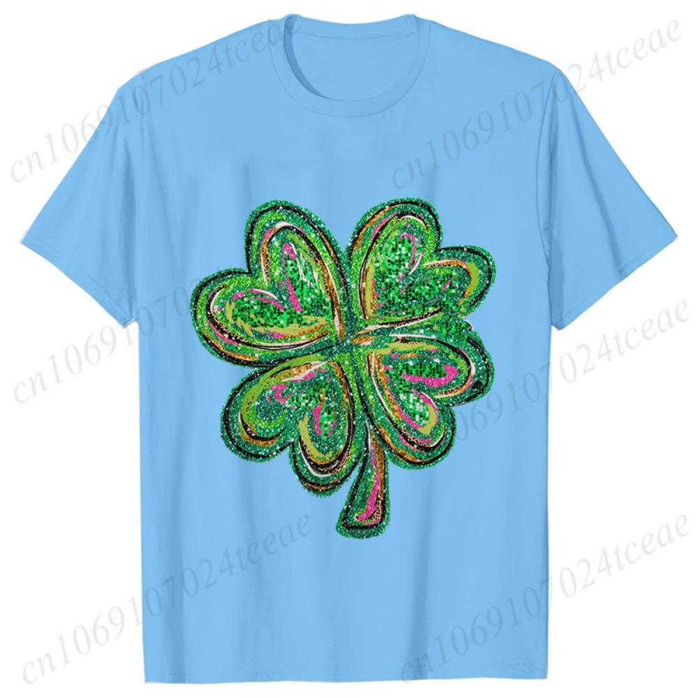 Day Shamrock Women T-Shirts Fashion Lucky Graphic Y2k Tops Hip Hop Streetwear Casual Harajuku Female Clothing
