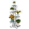 Susire Flower 5 Gardening Flower High Height Living Balcony Stand, Iron, Indoor, Tiers, Black, Entryway, Stylish, Large, Slim, Rack, Houseplant,