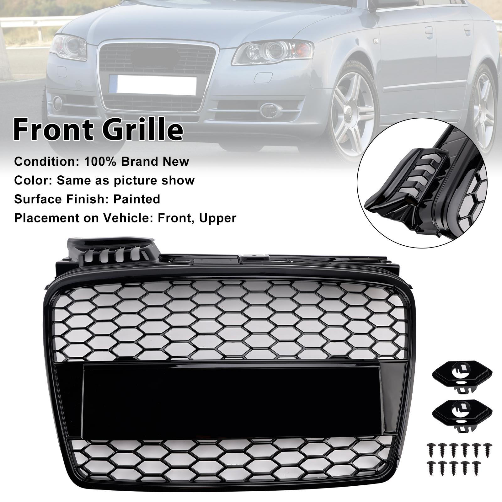 

RS4 Style Honeycomb Sport Mesh Hex Grille Grill Fit A4 B7 2005-2008