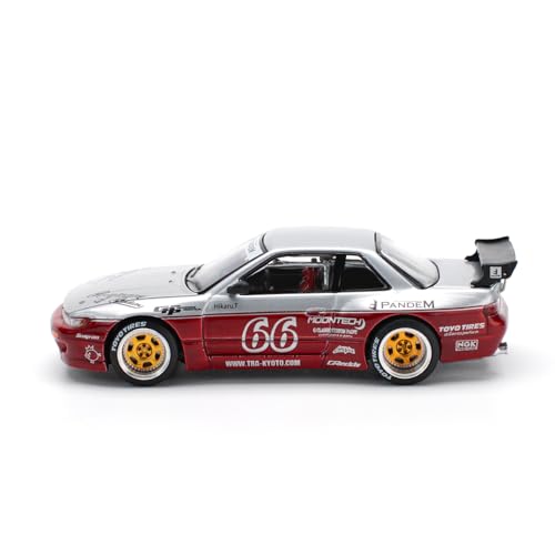 POP RACE 1/64 Pandem Silvia S13 - Moontech Red Fertigmodell PR640258