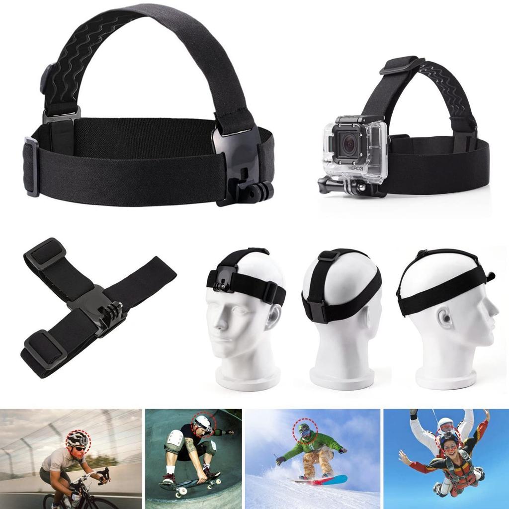 Kopfband-Halterung Verstellbarer Gürtel für GoPro Hero 13 12 11 10 9 8 7 Insta360 DJI Osmo Action 5 4 3 2 Kamera-Zubehör