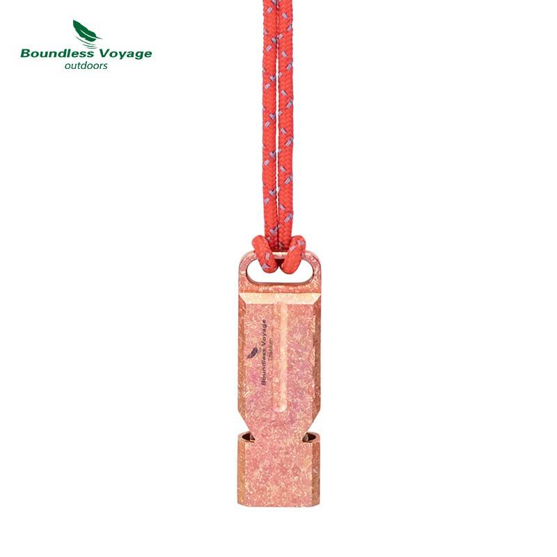 Titanium Dual-Port Survival Whistle Outdoor Emergency Hiking Camping Bird Training Waterproof Corrosion Resistant 120dB