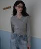 Deheve Wrap Frill Long Sleeve [Melange]