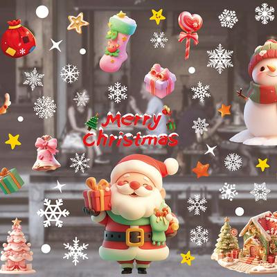 Frohe Weihnachten Wandaufkleber Fensterglas Frohe Weihnachten Deko für Zuhause Wohnzimmer Wanddeko 2026 Frohes Neues Jahr Aufkleber
