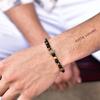 Genuine Tiger's Eye & Matte Onyx Bead Bracelet Celtic Shield Knot Bracelets for Men Tiger's Eye Beaded Jewelry Unique Fashion for Men