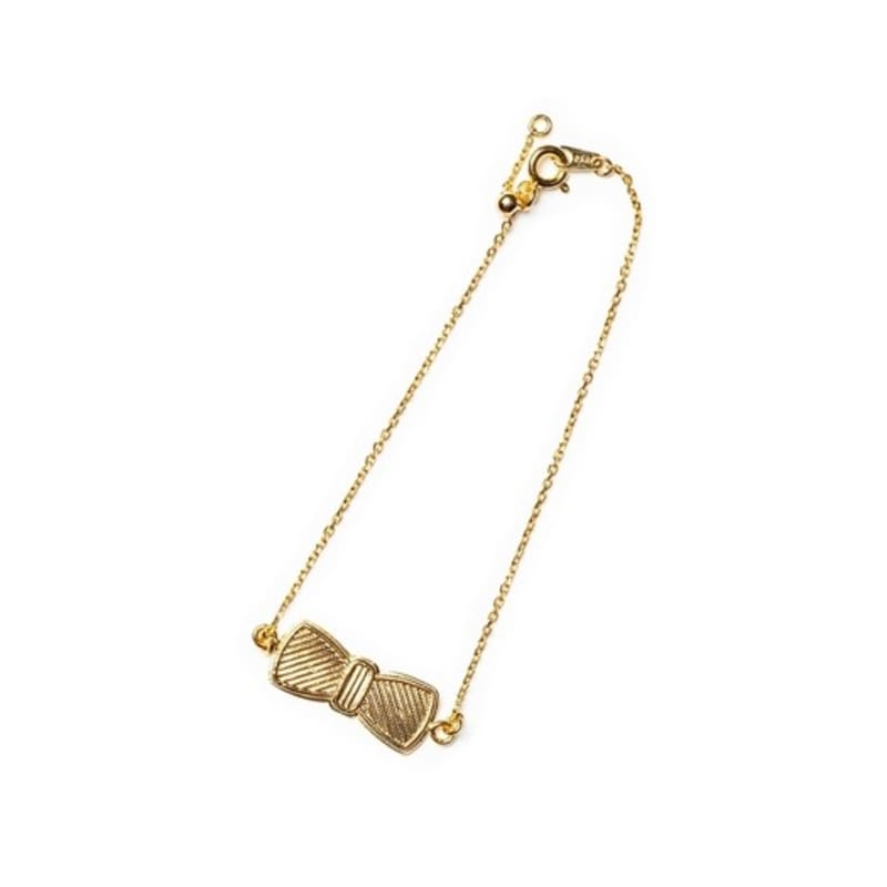 BONBEAU Morris pajarita colgante pulsera chapada en oro