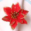 6PCS Napkin Set Red Elegant Christmas Flower Napkin for Birthday Party Wedding