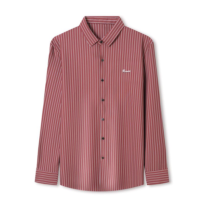 Men's Shirt High-end Autumn Striped Casual Men's High-end Clothes Men's Long-sleeved Shirt