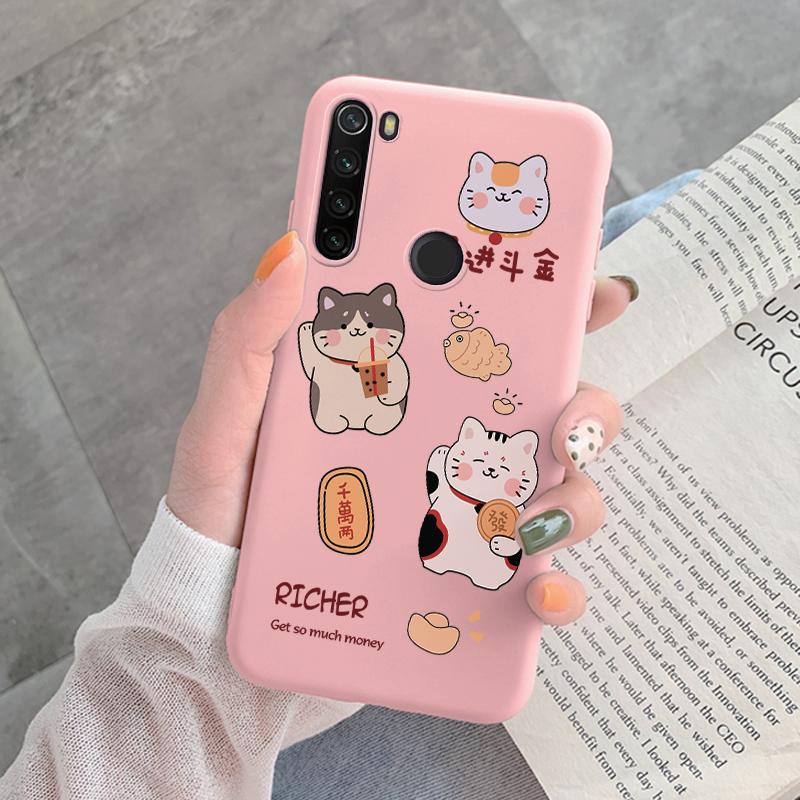 For Redmi Note 8 Pro 8T Back Cover Protective Case Soft Silicone Cute Cartoon Cat Frog Funda Phone Case For Xiaomi Redmi Note 8