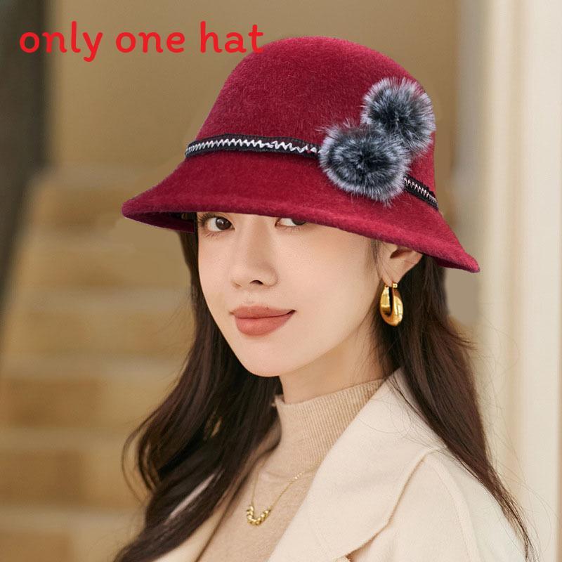 Womens Autumn Winter Wool Fedora Hat With Adjustable Fit For Casual Wear
