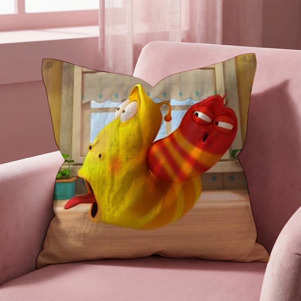 Funny L-Larva Cushion Cover Multi-Scene Pillow Cover for Home & Car - Reversible, Soft & Durable for Daily Use