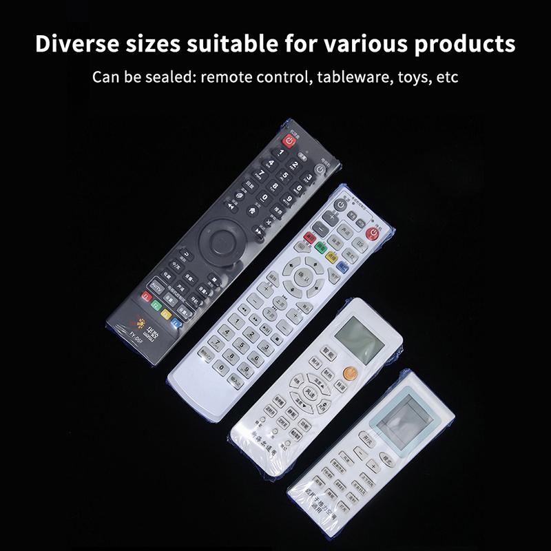 10-60 Peças Saco Transparente de Filme Termoencolhível Capa Protetora Anti-Poeira Para Controle Remoto de TV Ar Condicionado Plástico Termoencolhível