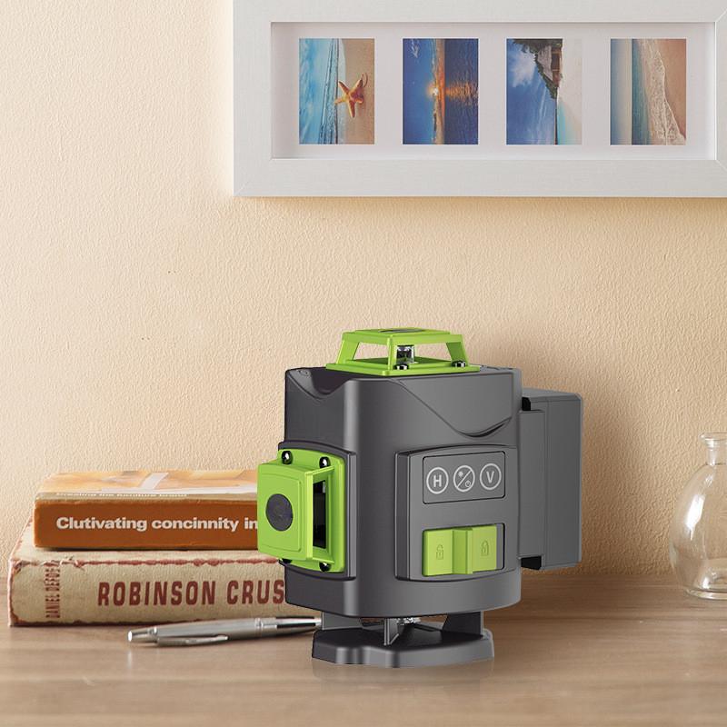 12/16 Line New Laser Level 360 ° Horizontal and Vertical Cross Green Line Projector Portable Auto Self-Leveling Measuring Tools