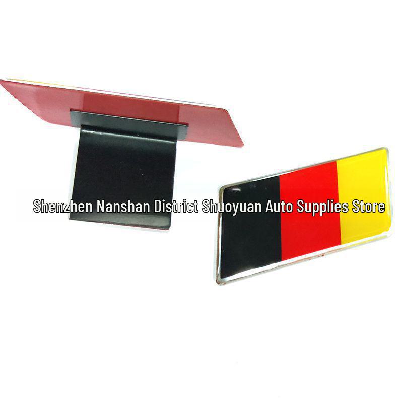 Patriotic Car Sticker with Crystal Epoxy Aluminum Alloy Buckle