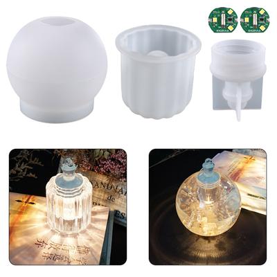 Stripe Oval Bulb Mirror Silicone Mold Pendulum Table Mold Suitable for Epoxy Resin Diy Craft Jewelry Making Home Decor