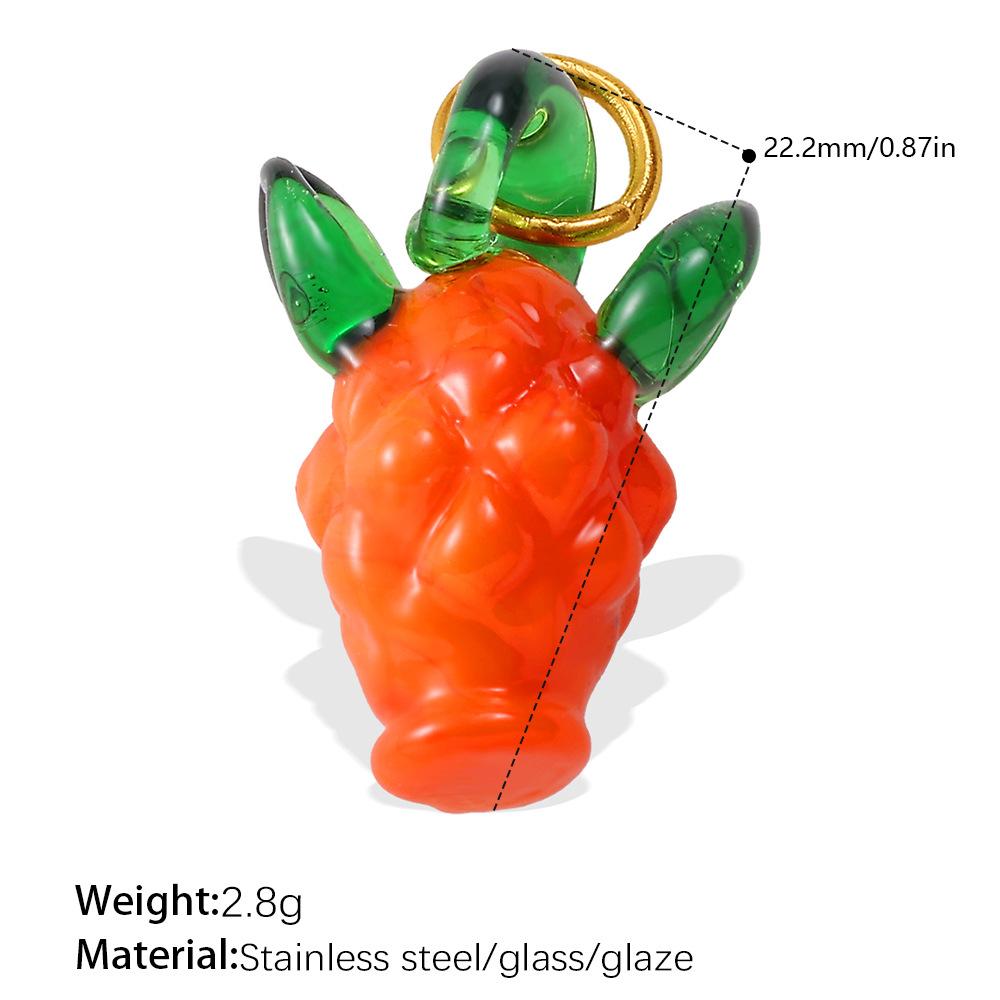 Fresh and Cute DIY Watermelon Grape Fruit Pendant Exquisite Small Glass Pendant Accessories Collection