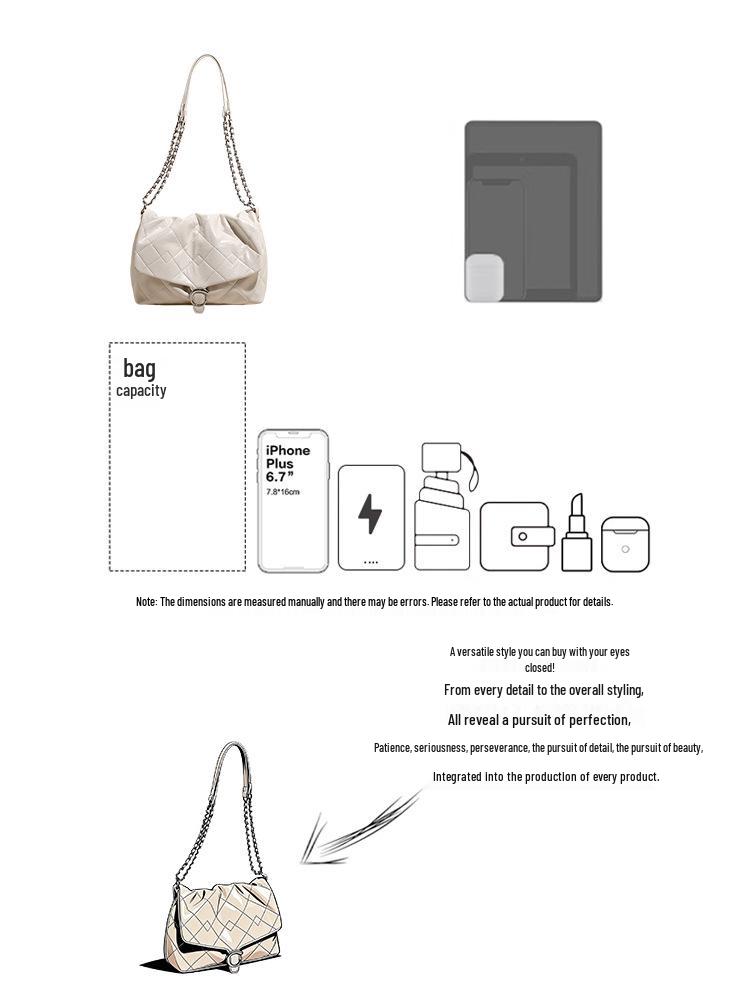 2026 Women's Large-Capacity Cross-Body Chain Tote - Stylish, Casual, and Shiny